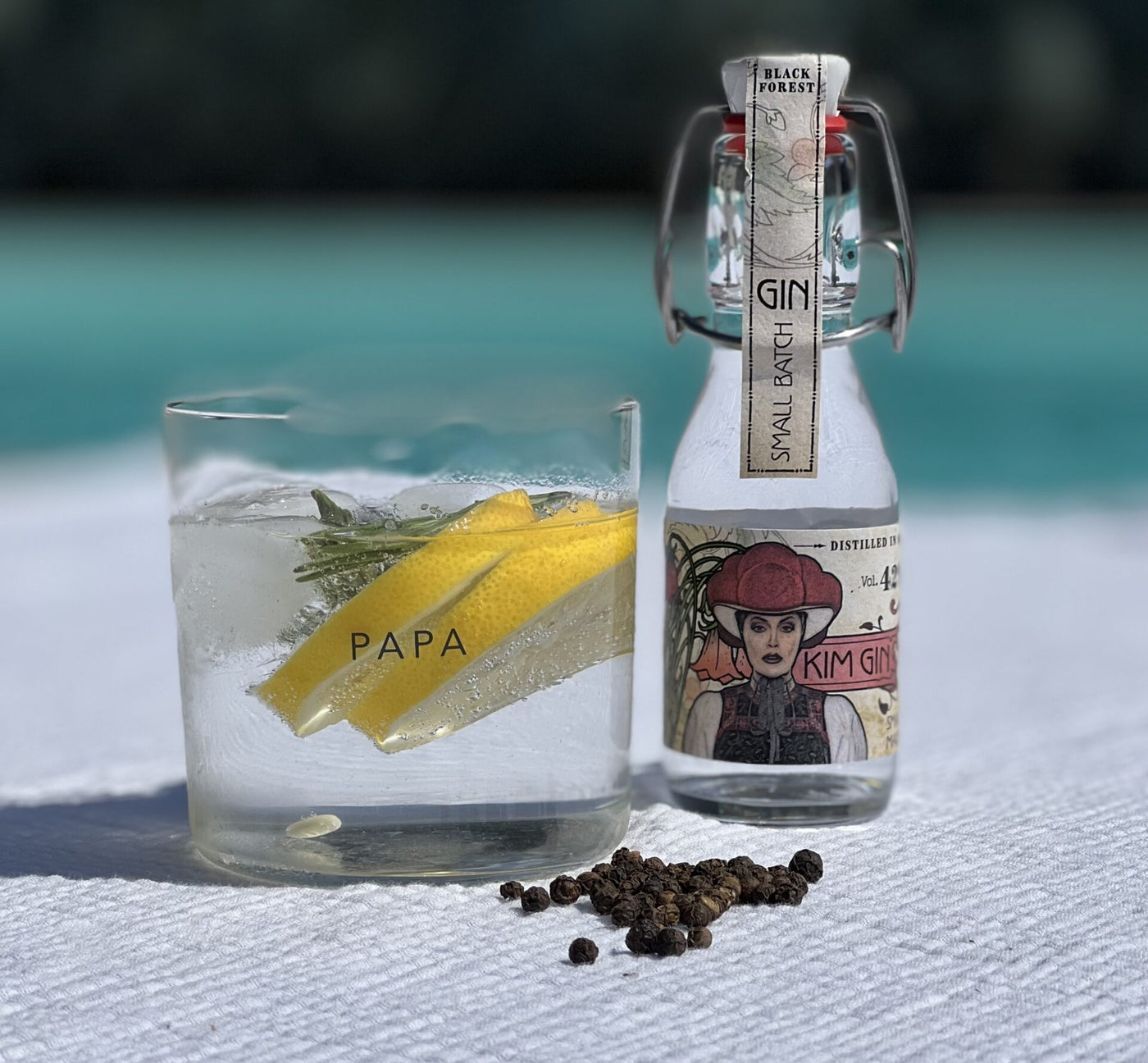 Papa-Set #Kim: Glas Papa mit 0,1 l Kim Gin